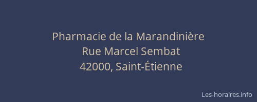 Pharmacie de la Marandinière