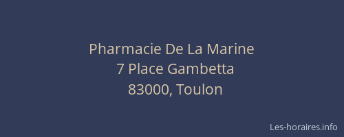 Pharmacie De La Marine