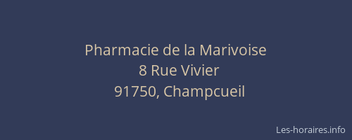 Pharmacie de la Marivoise