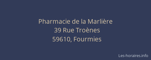 Pharmacie de la Marlière