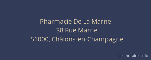 Pharmaçie De La Marne