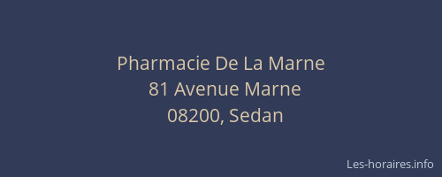 Pharmacie De La Marne