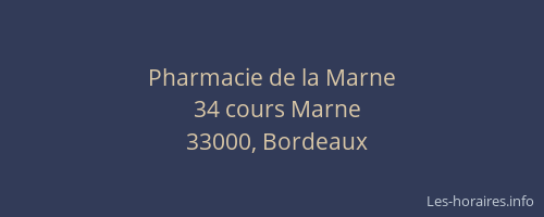 Pharmacie de la Marne