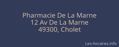 Pharmacie De La Marne