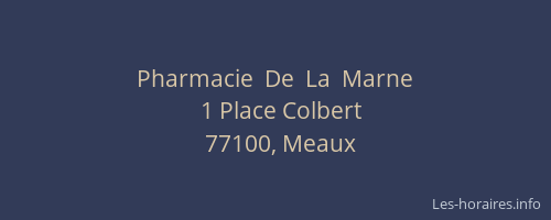 Pharmacie  De  La  Marne