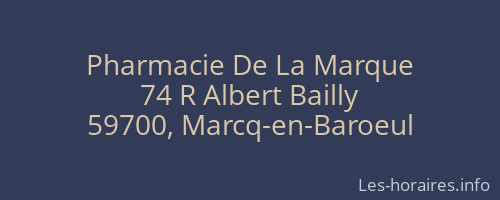 Pharmacie De La Marque