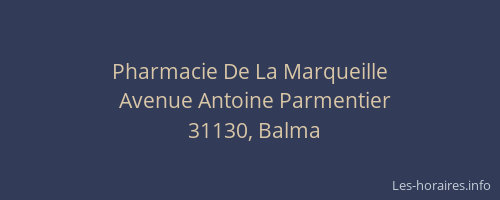 Pharmacie De La Marqueille