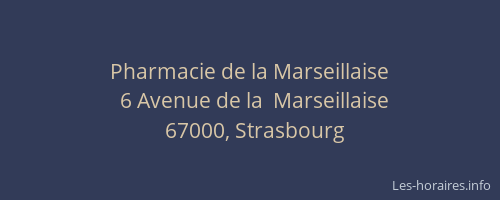 Pharmacie de la Marseillaise