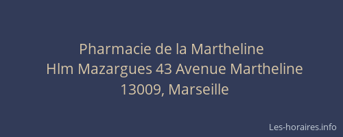 Pharmacie de la Martheline