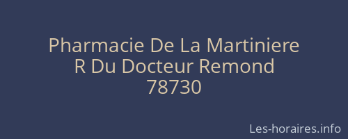 Pharmacie De La Martiniere