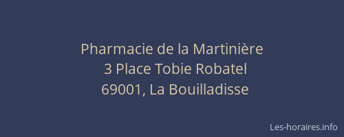 Pharmacie de la Martinière