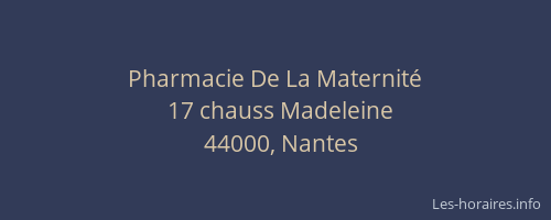 Pharmacie De La Maternité