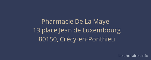 Pharmacie De La Maye