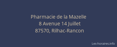 Pharmacie de la Mazelle