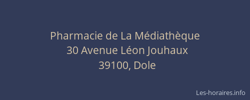 Pharmacie de La M&eacute;diath&egrave;que