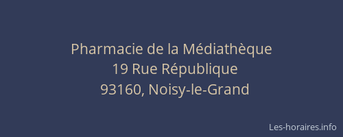 Pharmacie de la Médiathèque