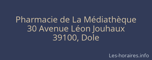 Pharmacie de La Médiathèque
