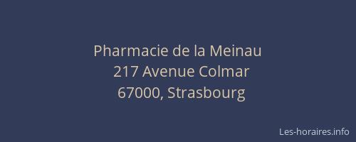 Pharmacie de la Meinau