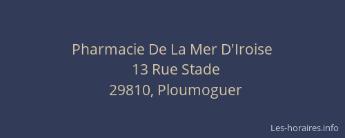 Pharmacie De La Mer D'Iroise