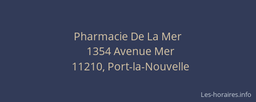 Pharmacie De La Mer