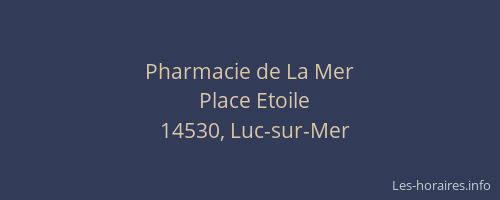 Pharmacie de La Mer