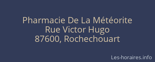 Pharmacie De La Météorite