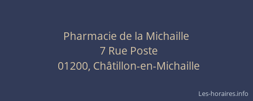 Pharmacie de la Michaille
