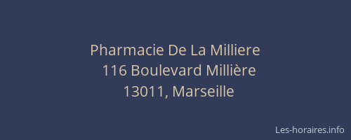 Pharmacie De La Milliere