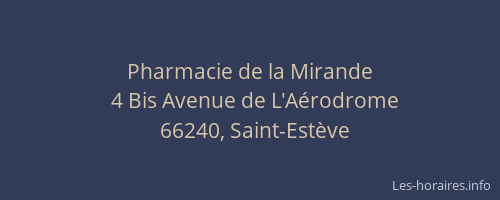 Pharmacie de la Mirande