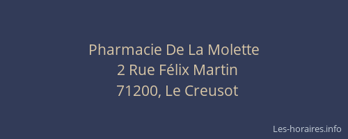 Pharmacie De La Molette