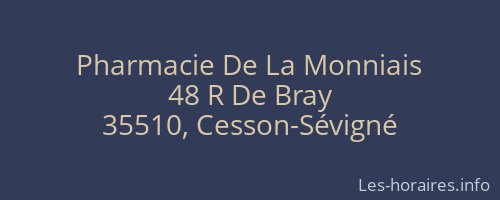 Pharmacie De La Monniais