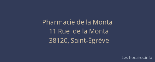 Pharmacie de la Monta
