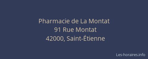Pharmacie de La Montat