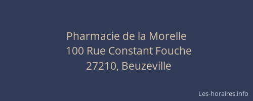 Pharmacie de la Morelle