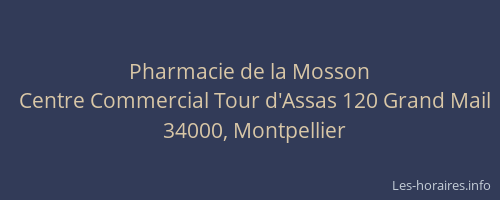 Pharmacie de la Mosson