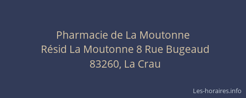 Pharmacie de La Moutonne