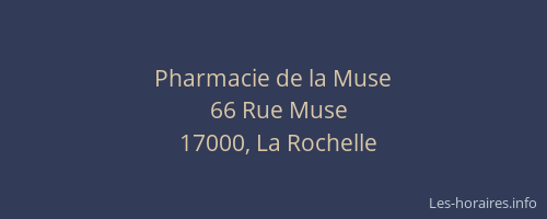 Pharmacie de la Muse