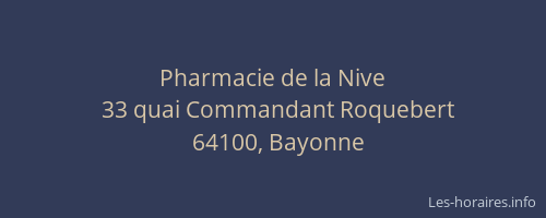 Pharmacie de la Nive