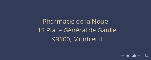 Pharmacie de la Noue