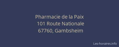 Pharmacie de la Paix