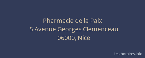 Pharmacie de la Paix