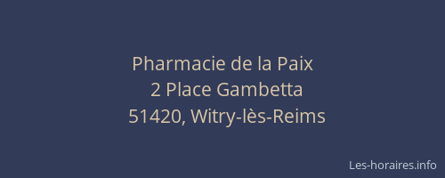 Pharmacie de la Paix