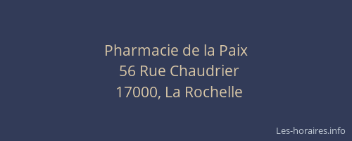 Pharmacie de la Paix
