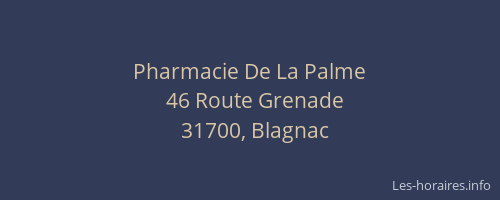 Pharmacie De La Palme