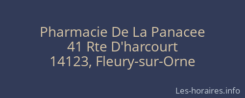 Pharmacie De La Panacee