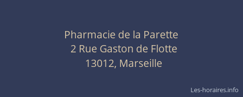 Pharmacie de la Parette