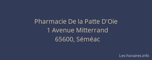 Pharmacie De la Patte D'Oie