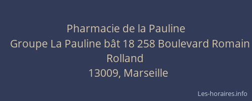 Pharmacie de la Pauline