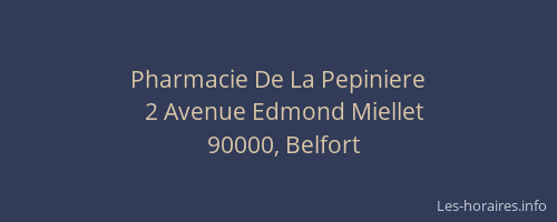 Pharmacie De La Pepiniere