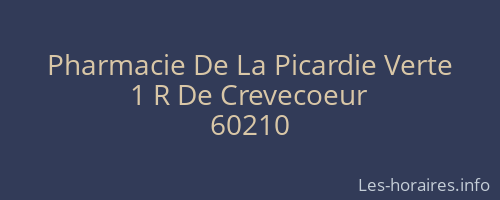 Pharmacie De La Picardie Verte